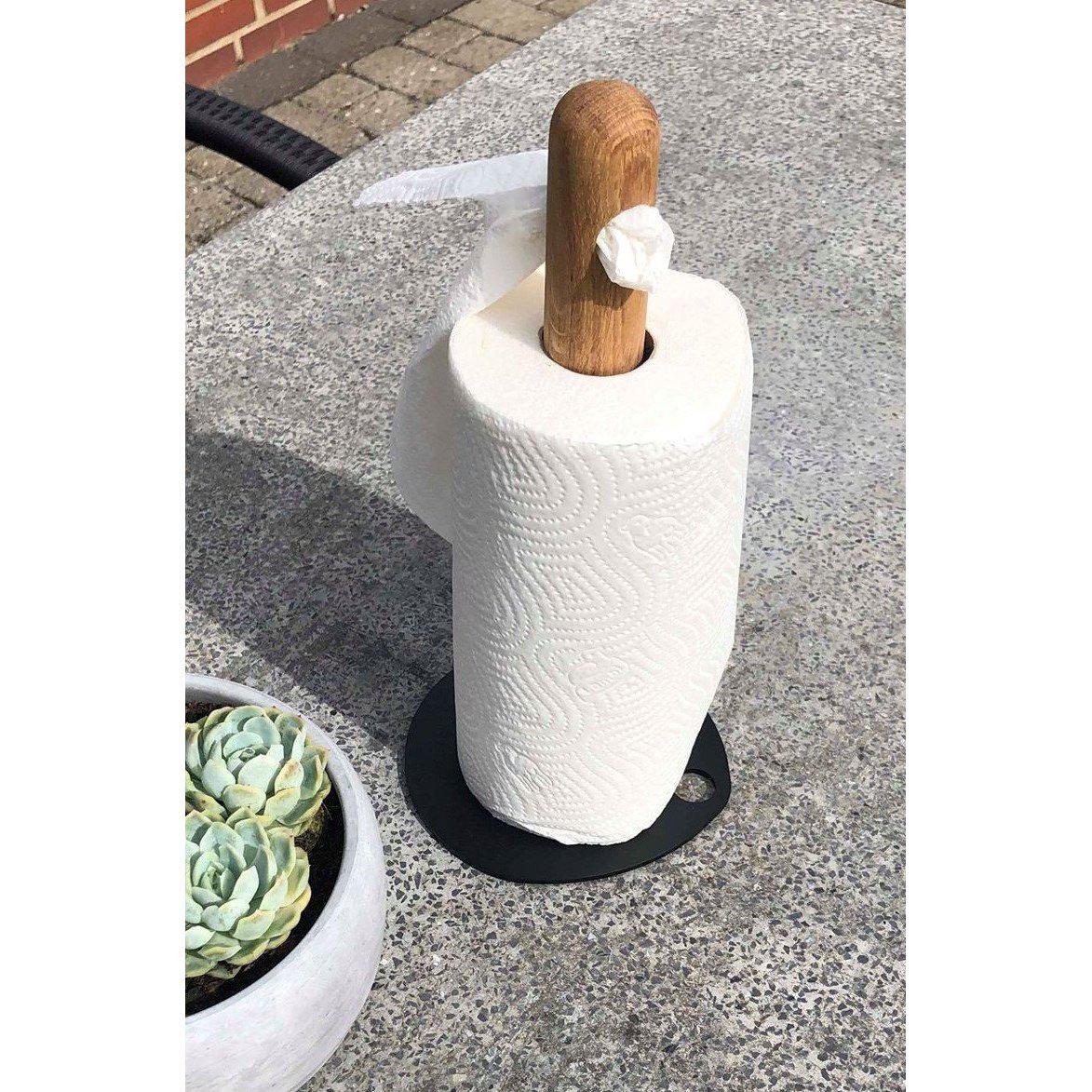 Køkkenrulleholder - olieret eg-by brorson-n-living.dk