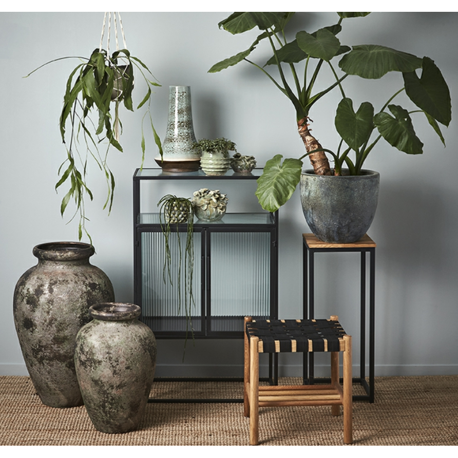 Taburet - Eg / stof flet-2have-n-living.dk