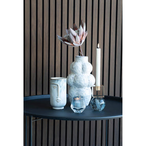 House Nordic - Vase i keramik med ansigt - blå-House Nordic-n-living.dk